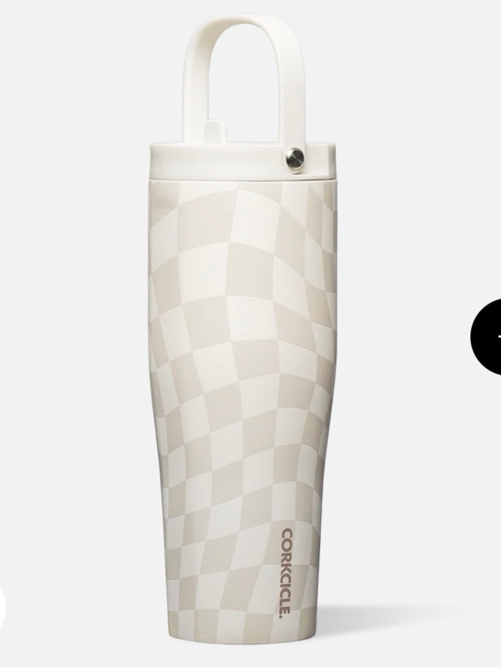 Corkcicle 30 oz Go Cup in Wavy Checkerboard